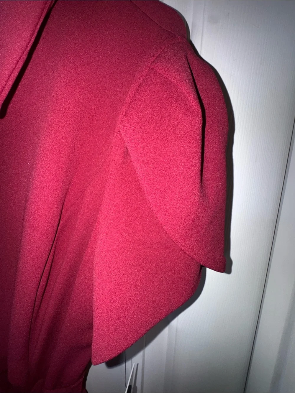 Calvin Klein Button down Burgundy/Plum belted Collared Midi dress. size12. NWT.